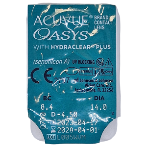 Acuvue Oasys with hydraclear plus losse lens