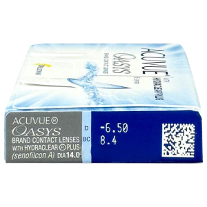 Acuvue Oasys with hydraclear plus 6-pack voorzijde met parameters