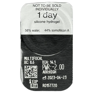 clariti 1 day multifocal losse lens met parameters
